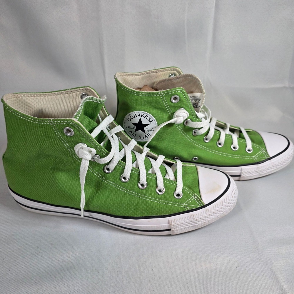 Converse Chuck Taylor All Star High Top Lime Green Mens 11 Womens 13